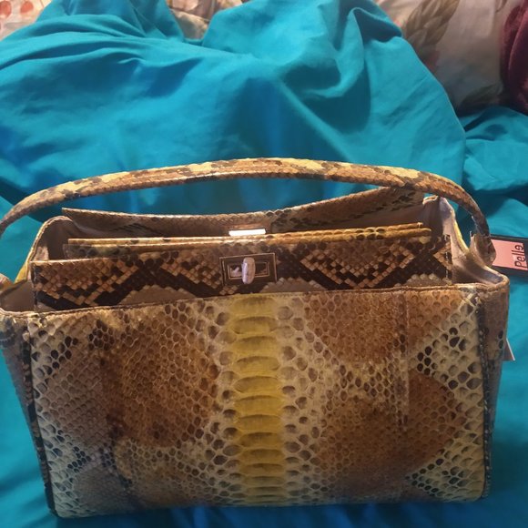 NWT Python leather Handbag - Picture 2 of 3